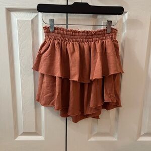 Aerie Layered Ruffle Skirt
